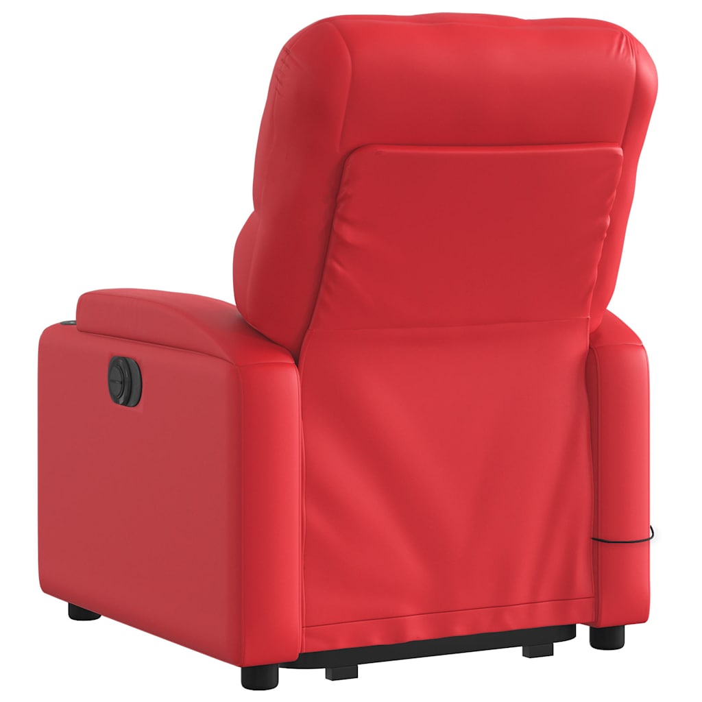 Fauteuil inclinable de massage électrique rouge similicuir - XIOS