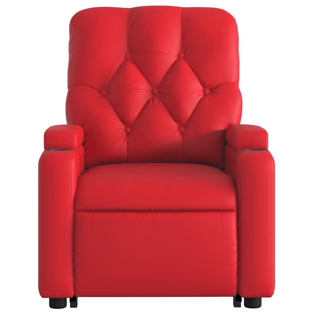 Fauteuil inclinable de massage électrique rouge similicuir - XIOS