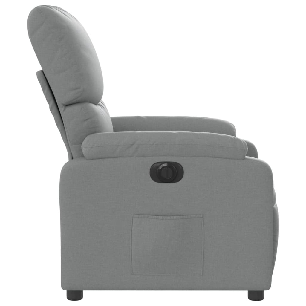 Fauteuil inclinable électrique Gris clair Tissu - XIOS