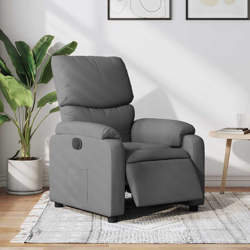 Fauteuil inclinable électrique Gris foncé Tissu - XIOS