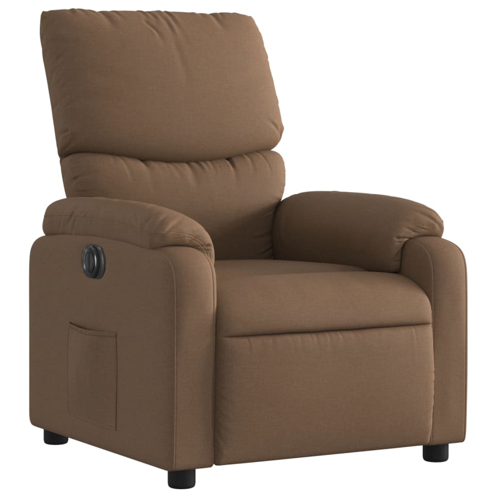 Fauteuil inclinable électrique Marron Tissu - XIOS