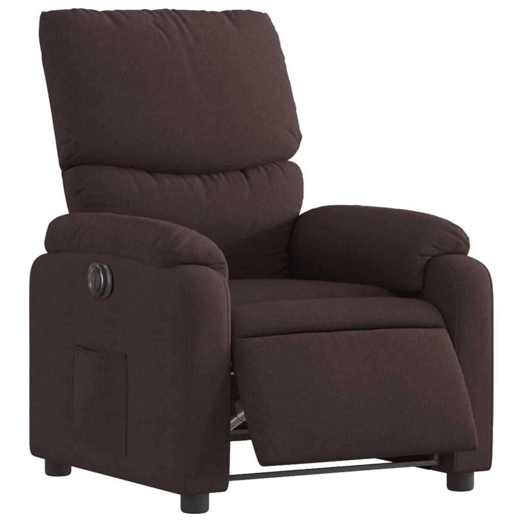 Fauteuil inclinable électrique Marron foncé Tissu - XIOS