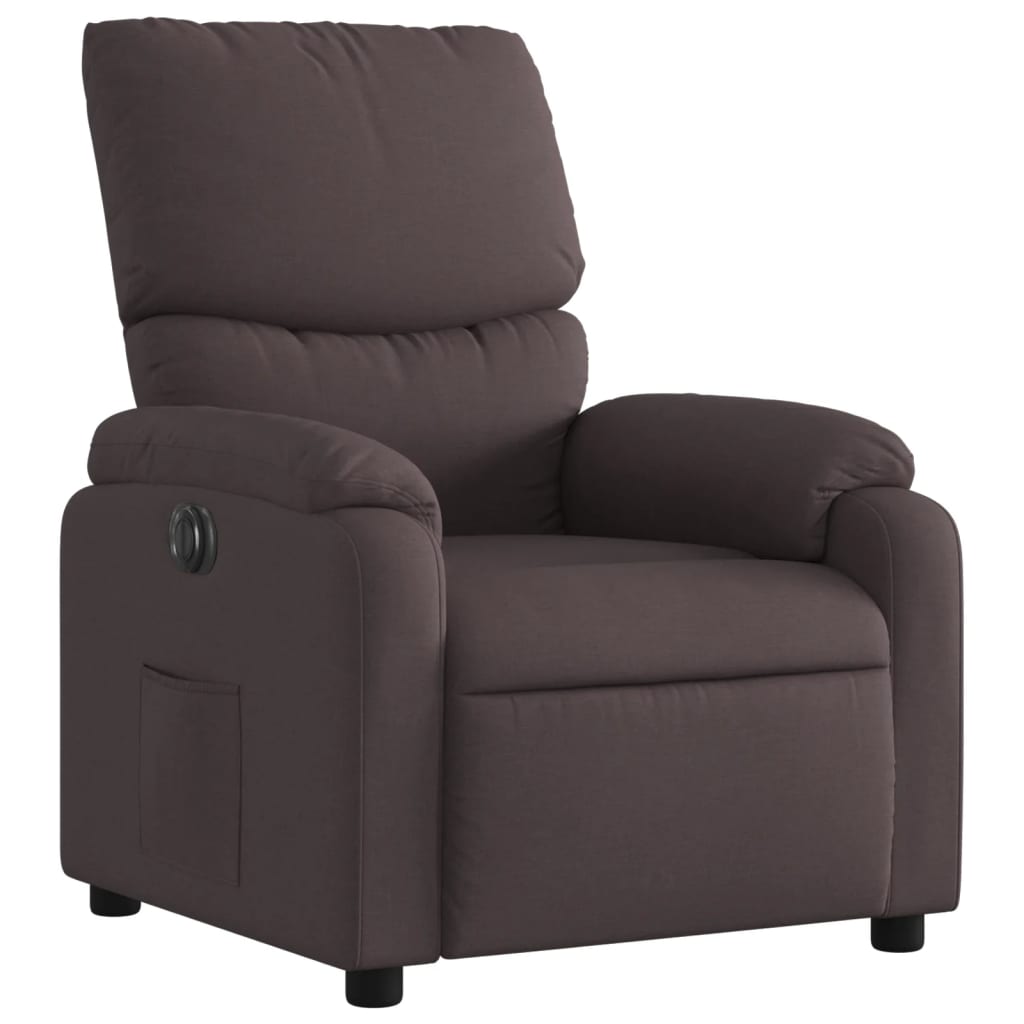 Fauteuil inclinable électrique Marron foncé Tissu - XIOS