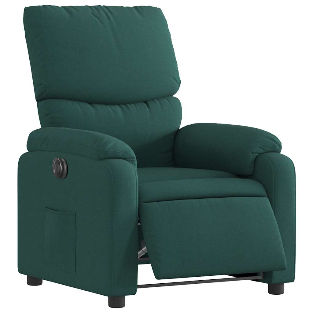 Fauteuil inclinable électrique Vert foncé Tissu - XIOS