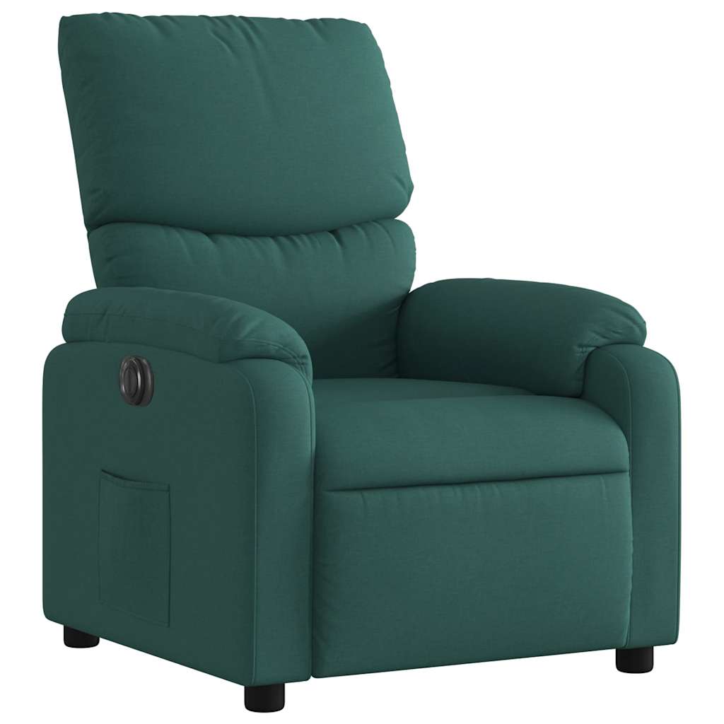 Fauteuil inclinable électrique Vert foncé Tissu - XIOS