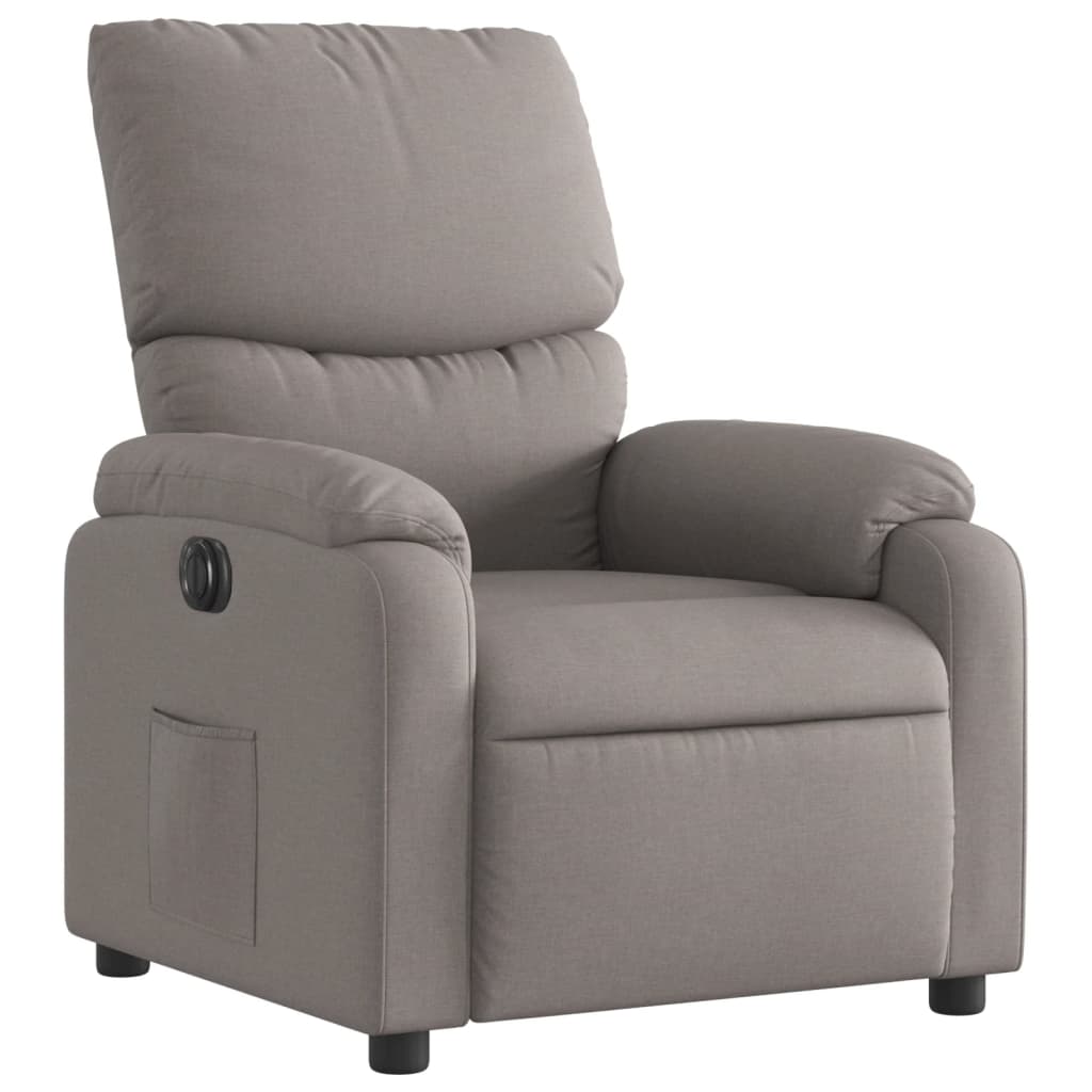 Fauteuil inclinable électrique Taupe Tissu - XIOS