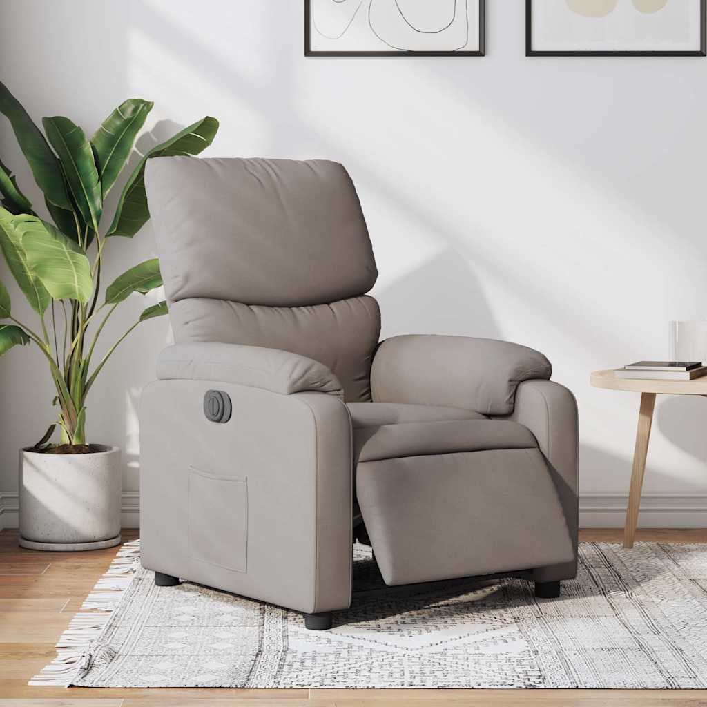 Fauteuil inclinable électrique Taupe Tissu - XIOS
