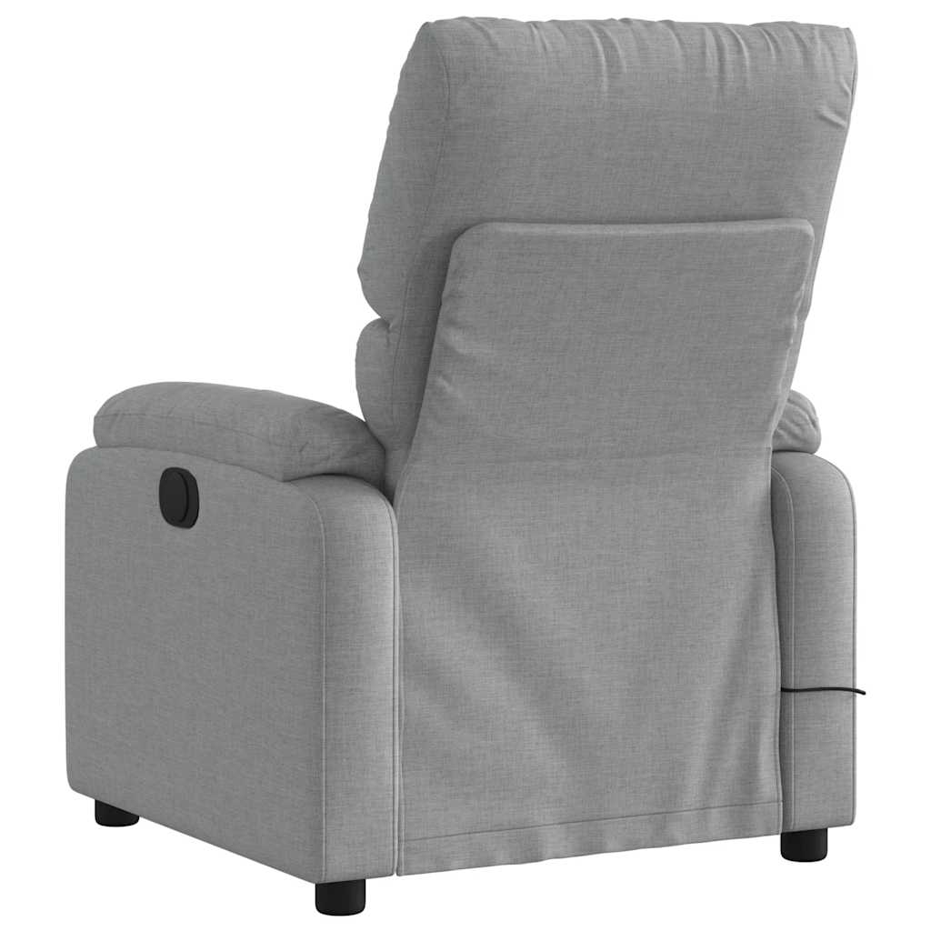 Fauteuil de massage inclinable électrique gris clair tissu - XIOS
