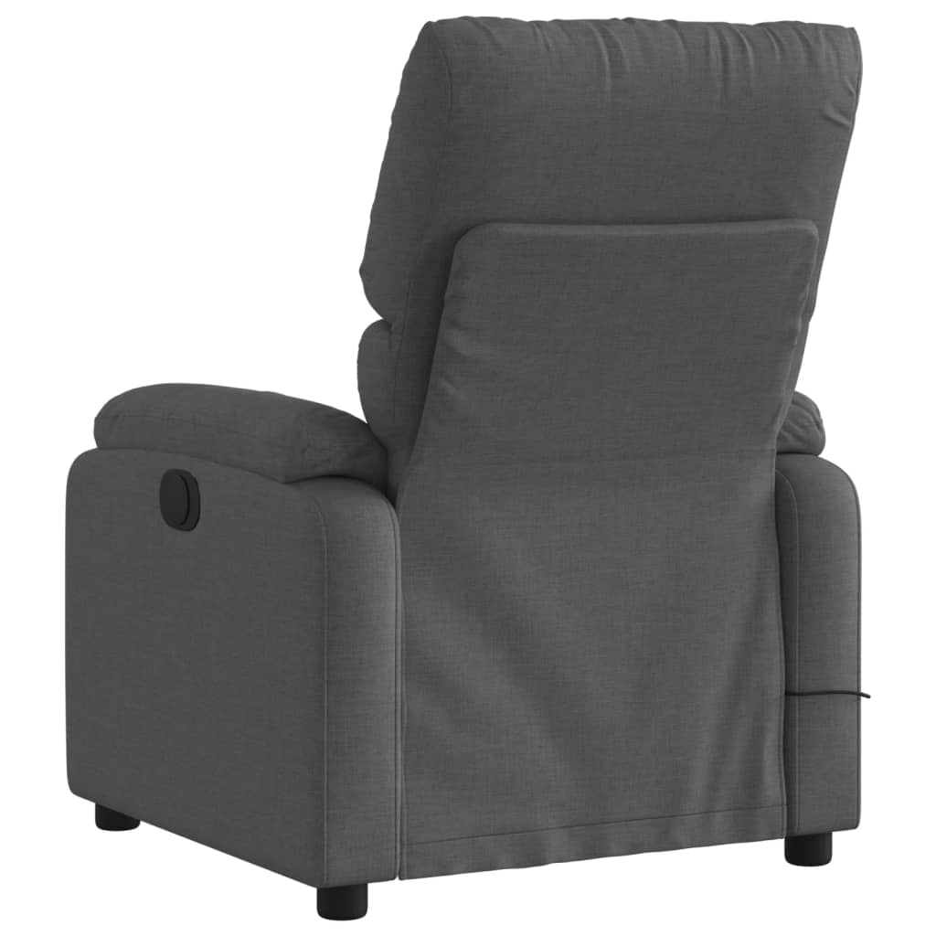 Fauteuil inclinable de massage électrique gris foncé tissu - XIOS