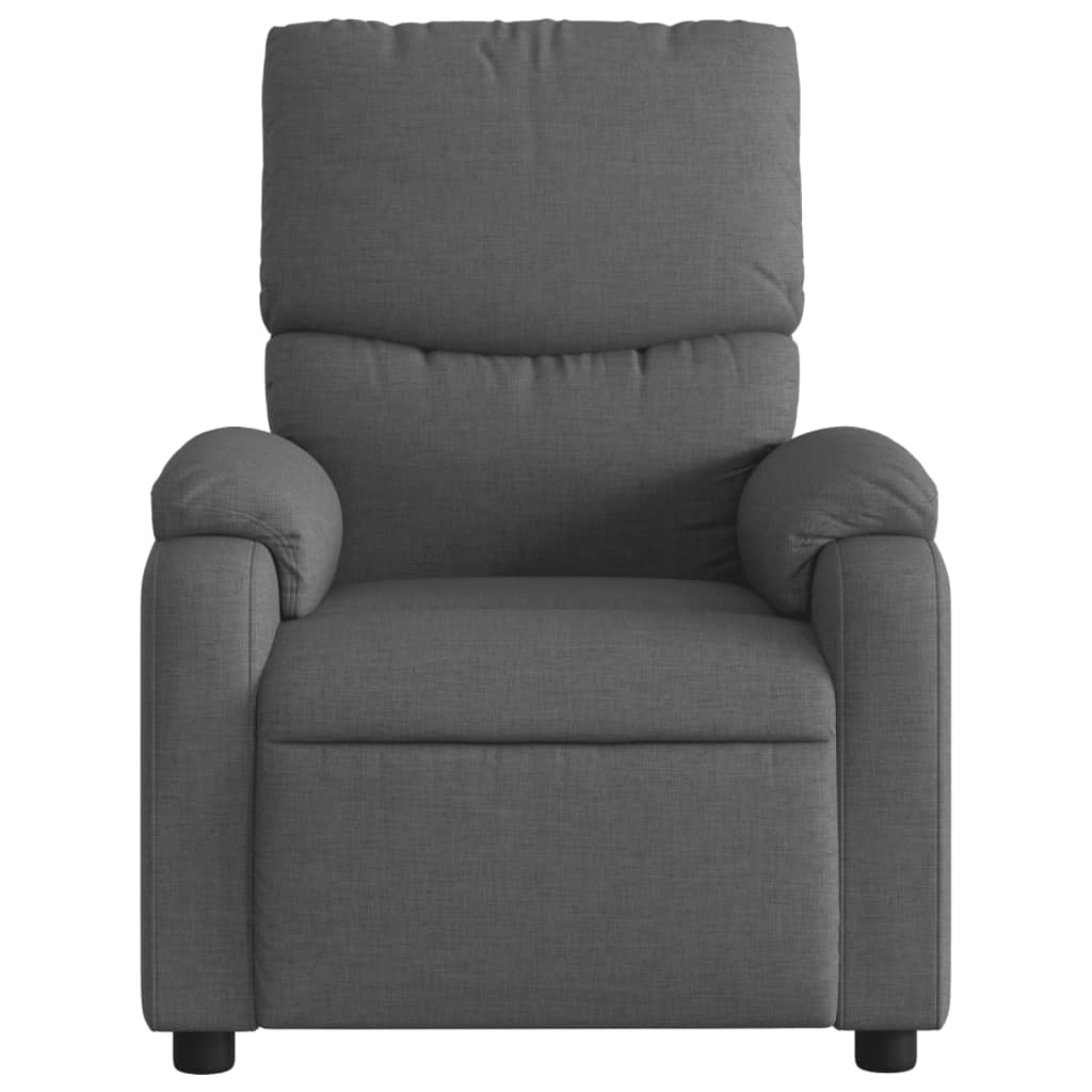 Fauteuil inclinable de massage électrique gris foncé tissu - XIOS