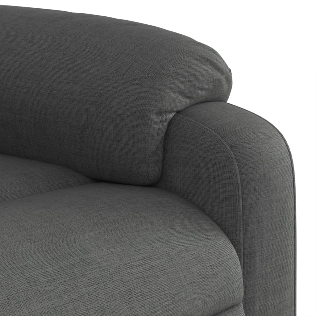 Fauteuil inclinable de massage électrique gris foncé tissu - XIOS