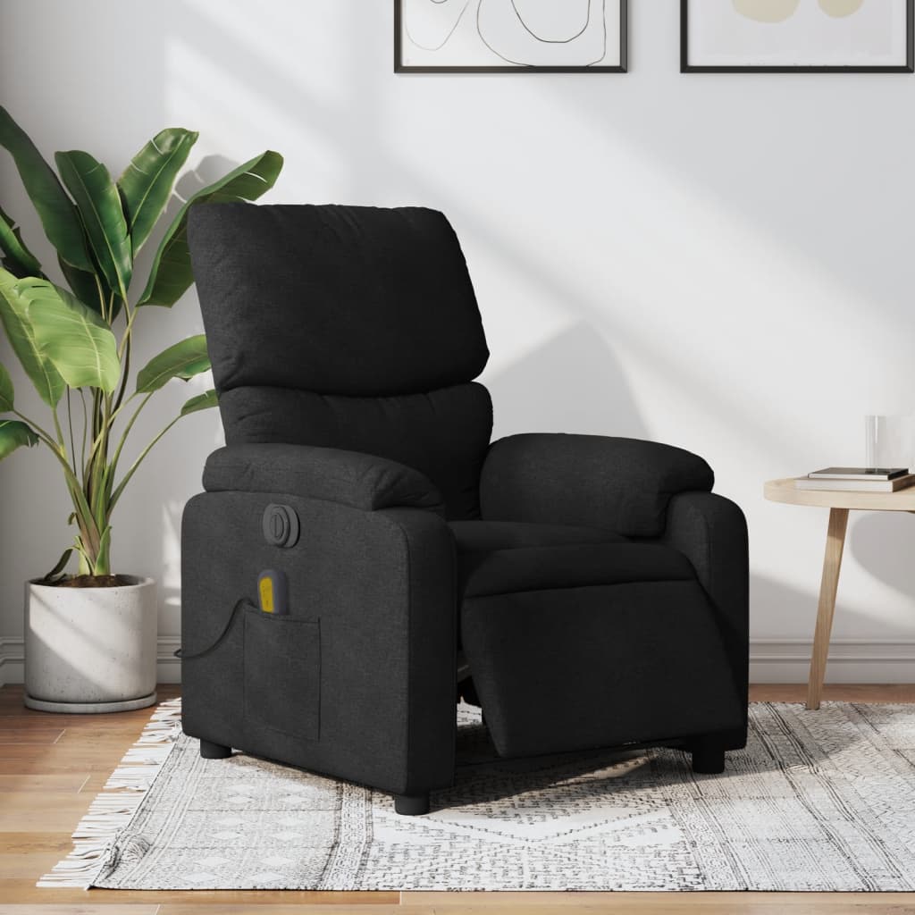 Fauteuil de massage inclinable électrique Noir Tissu - XIOS