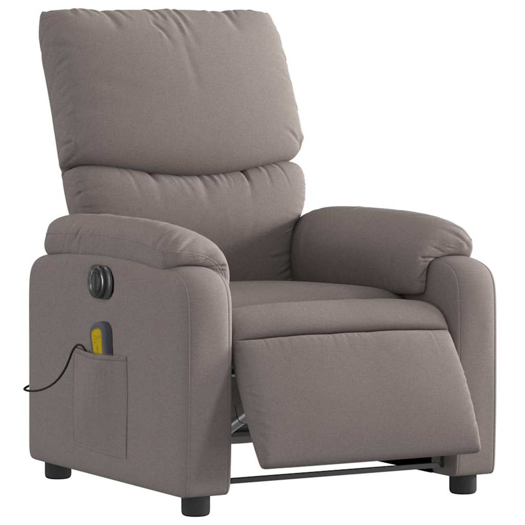Fauteuil de massage inclinable électrique Taupe Tissu - XIOS