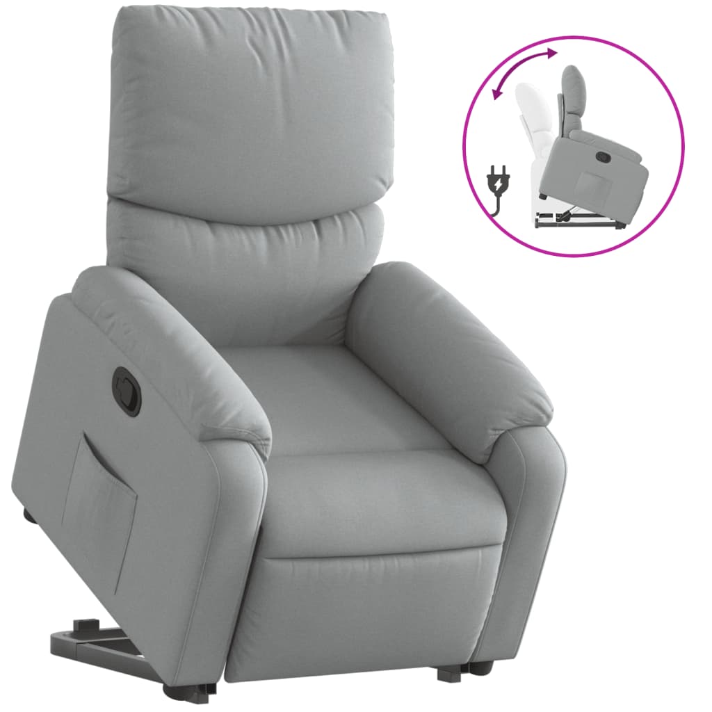 Fauteuil inclinable Gris clair Tissu - XIOS