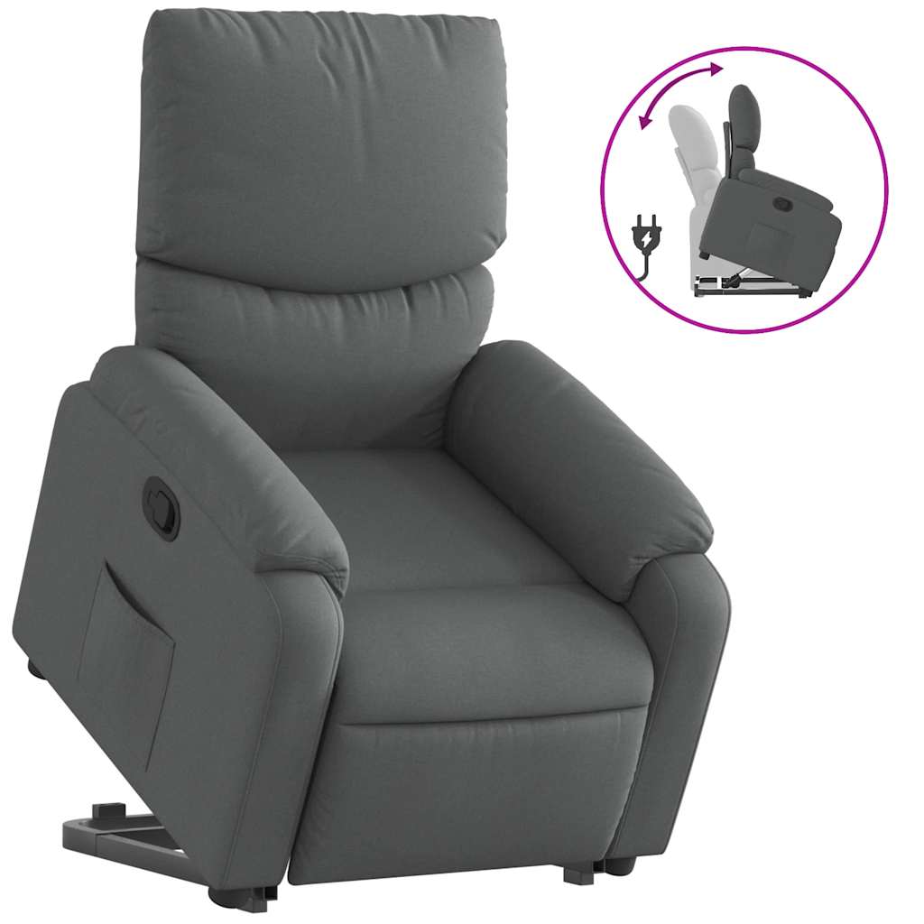 Fauteuil inclinable Gris foncé Tissu - XIOS