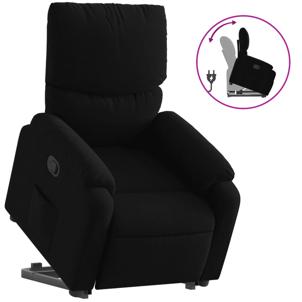 Fauteuil inclinable noir tissu - XIOS