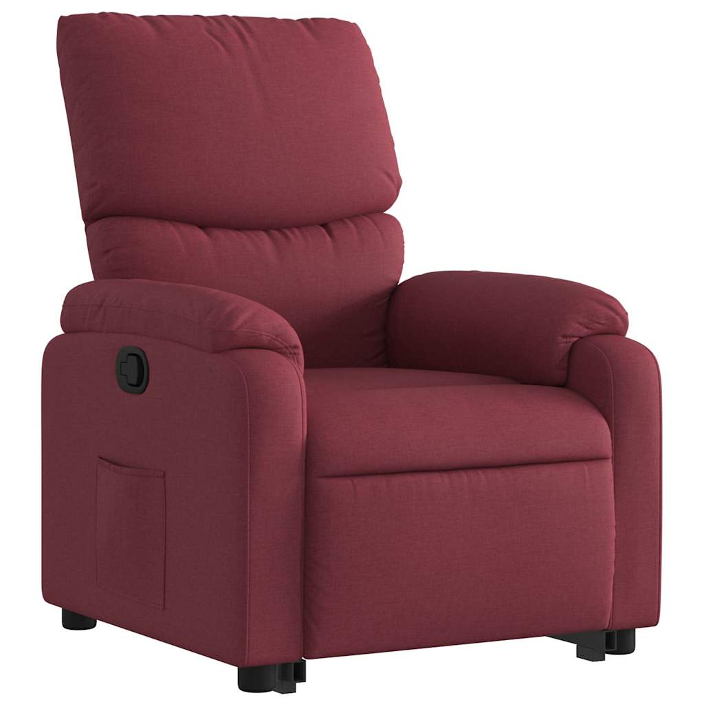 Fauteuil inclinable rouge bordeaux tissu - XIOS