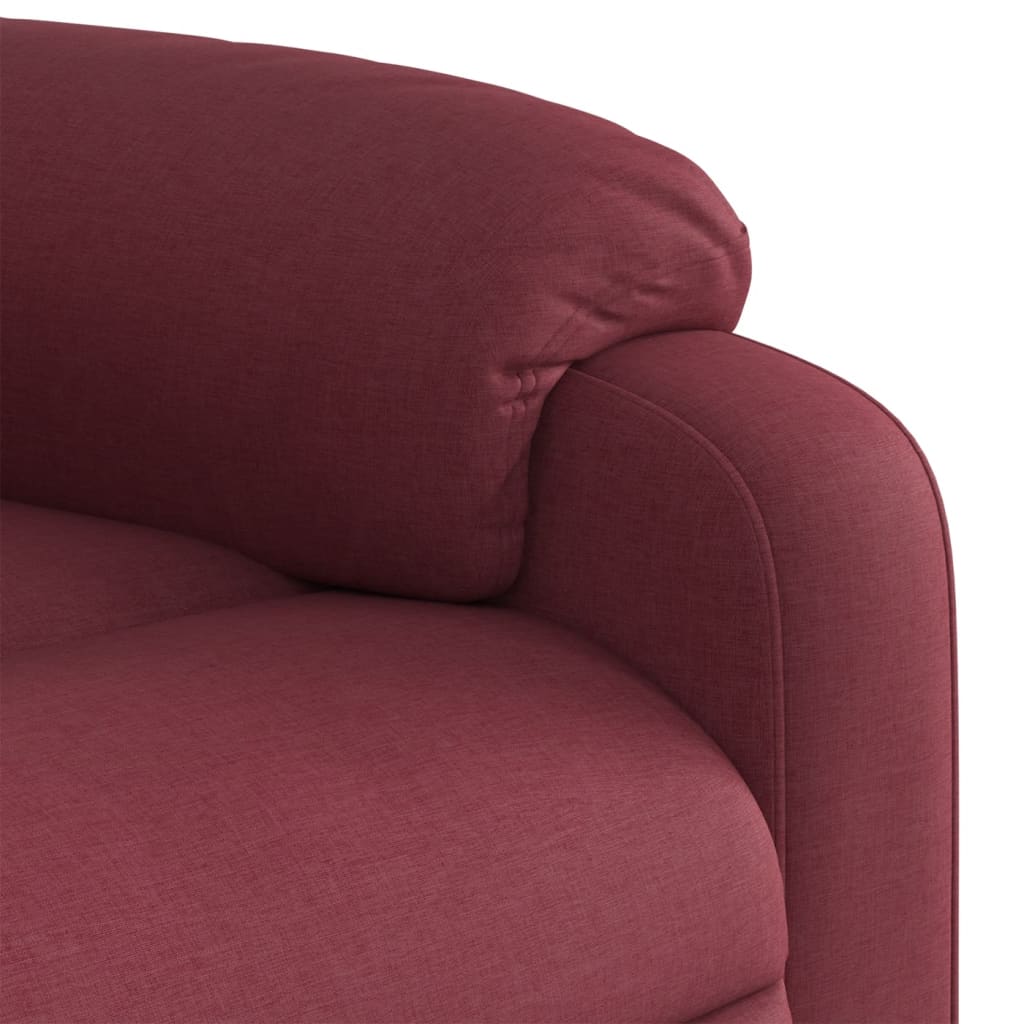 Fauteuil inclinable rouge bordeaux tissu - XIOS