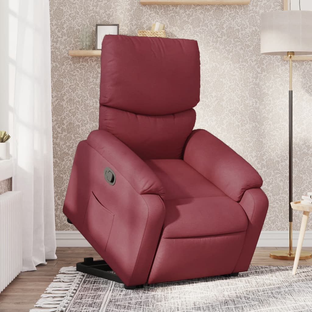 Fauteuil inclinable rouge bordeaux tissu - XIOS