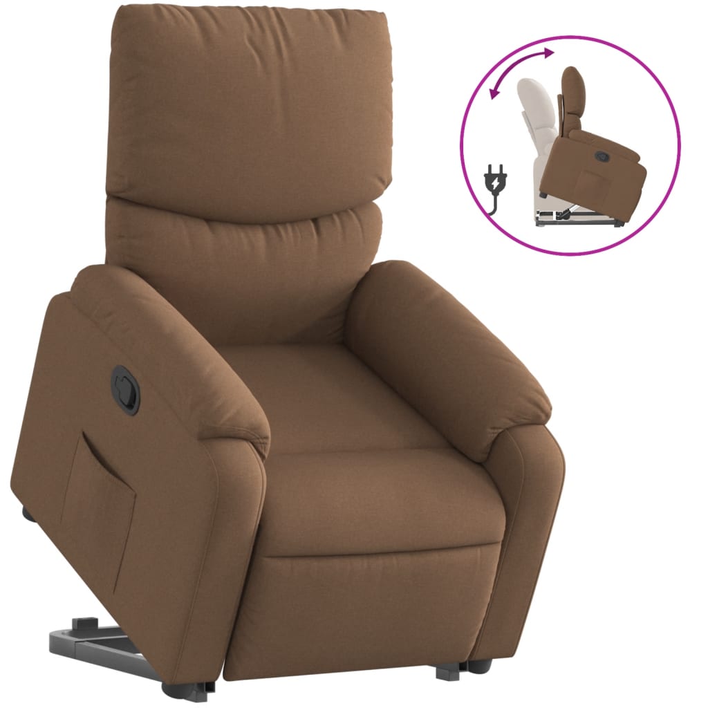 Fauteuil inclinable Marron Tissu