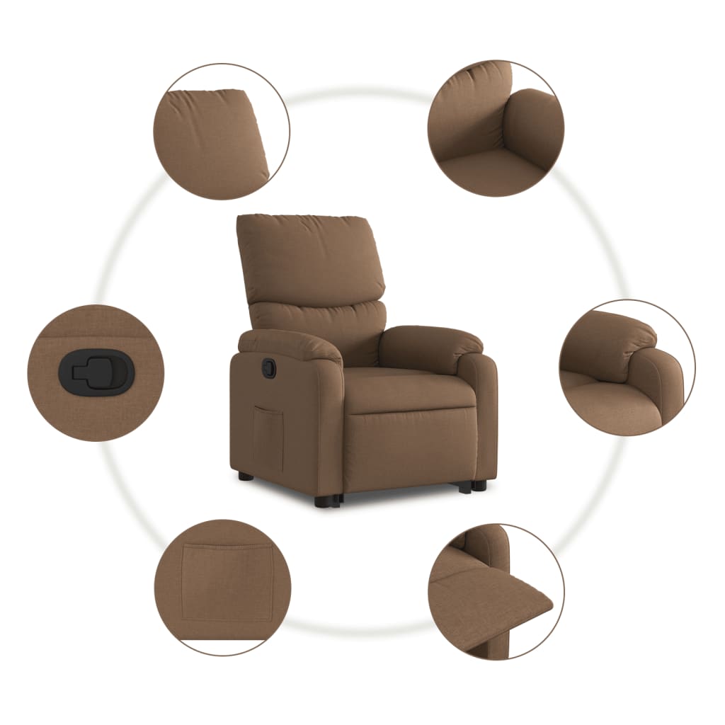 Fauteuil inclinable Marron Tissu - XIOS