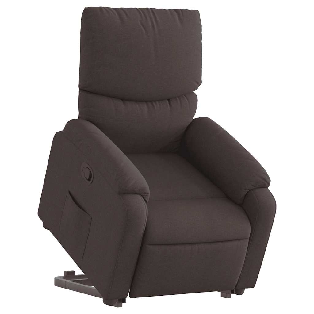 Fauteuil inclinable marron foncé tissu - XIOS