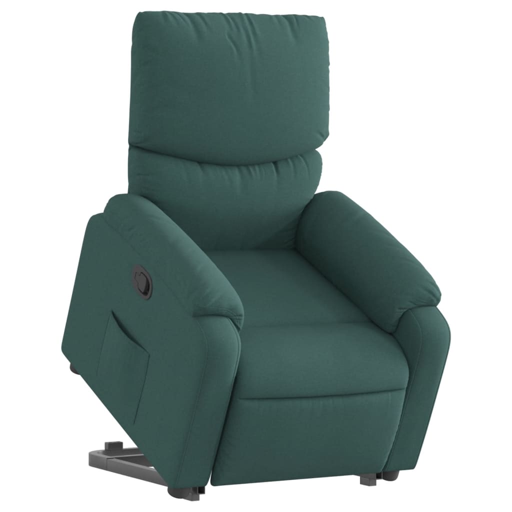 Fauteuil inclinable vert foncé tissu - XIOS