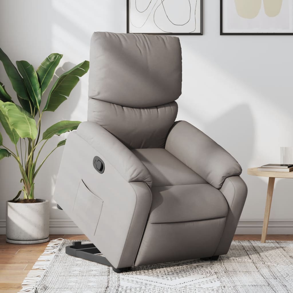 Fauteuil inclinable taupe tissu - XIOS