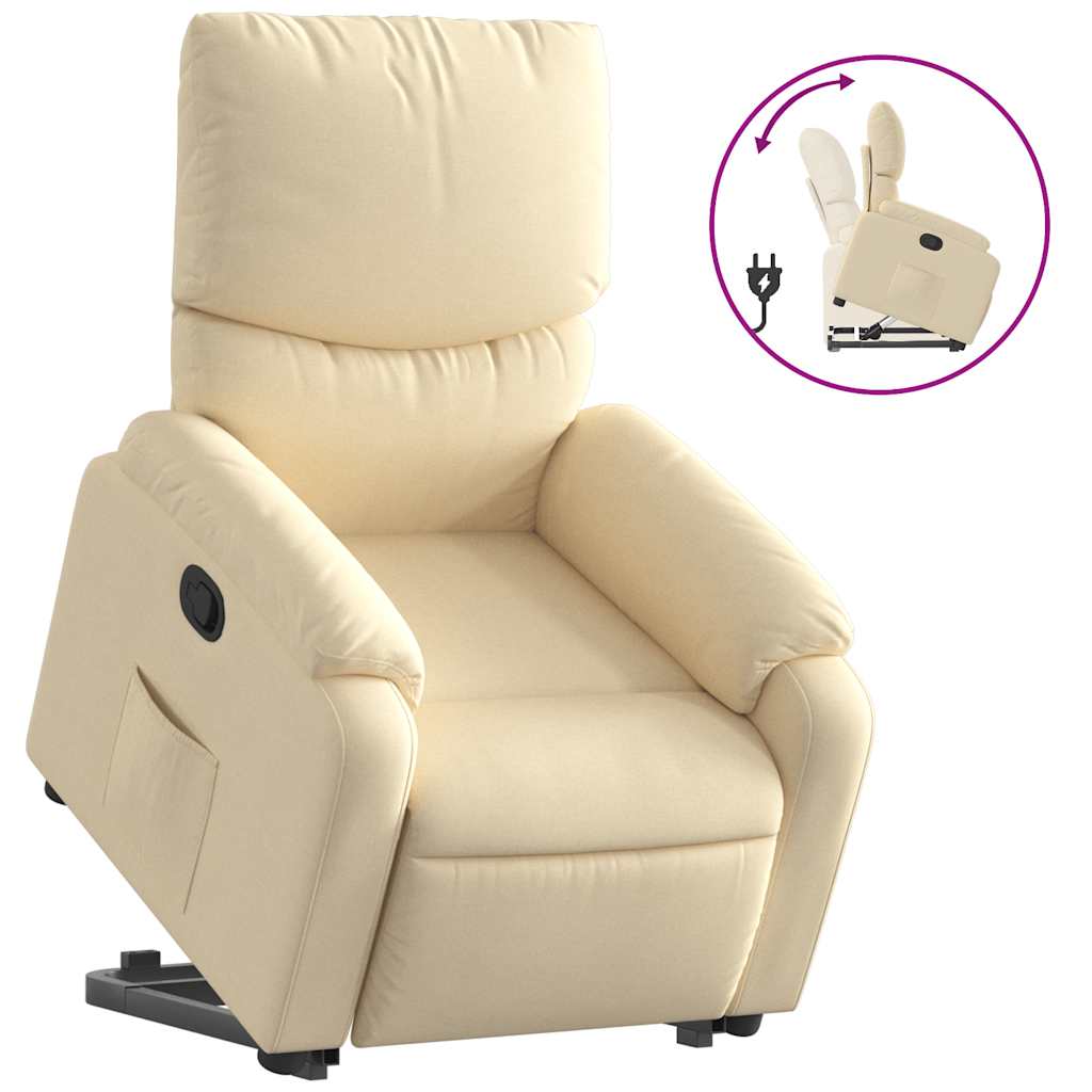 Fauteuil inclinable Crème Tissu - XIOS