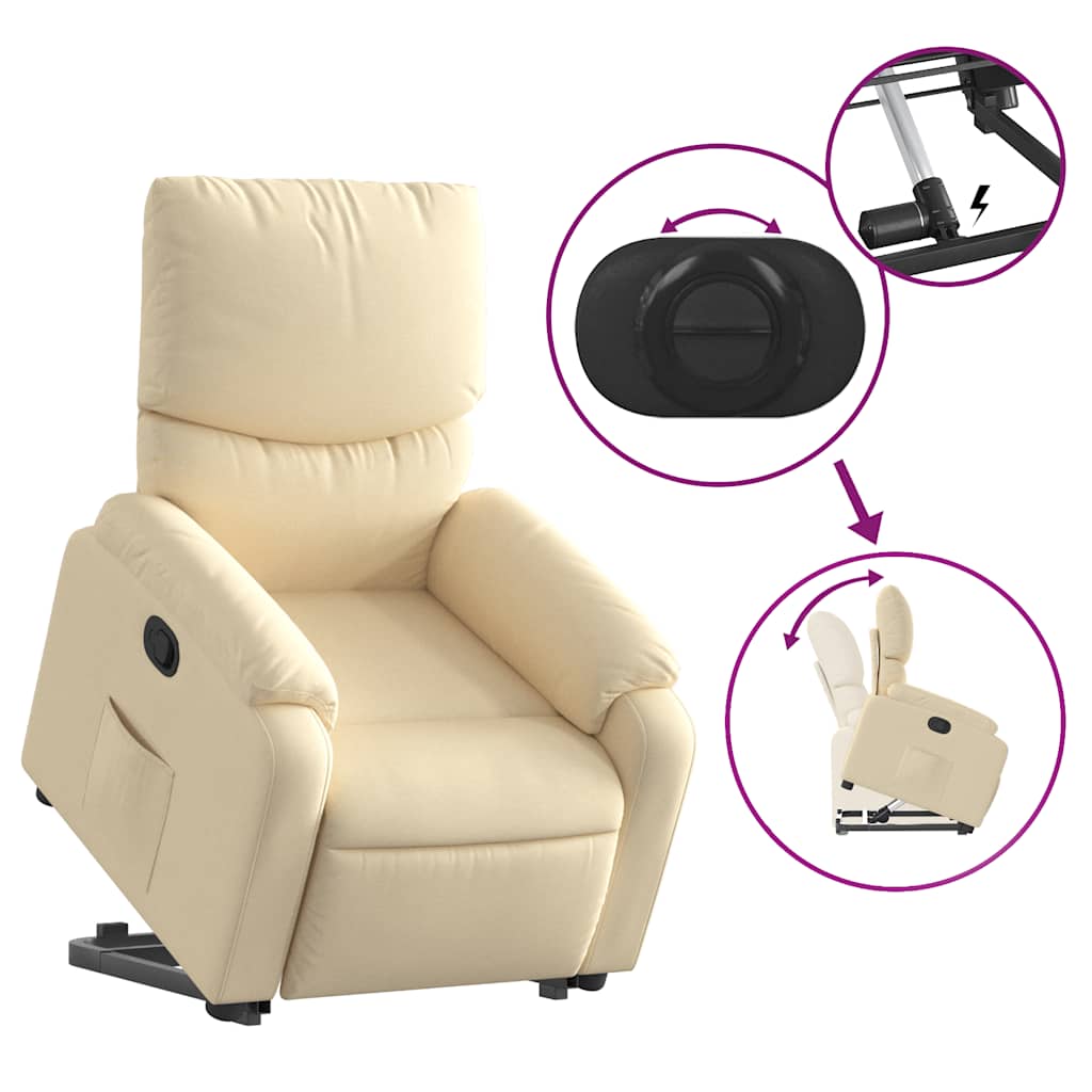 Fauteuil inclinable Crème Tissu - XIOS