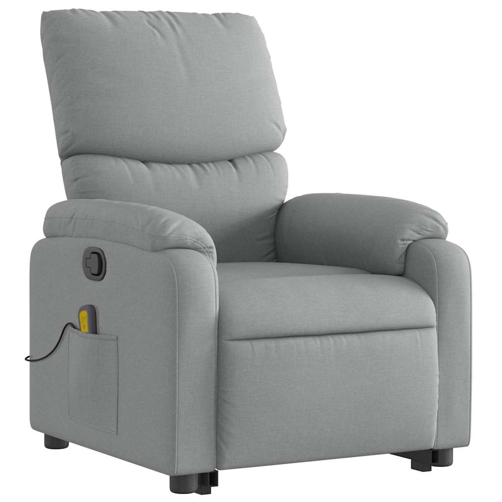 Fauteuil de massage inclinable Gris clair Tissu - XIOS