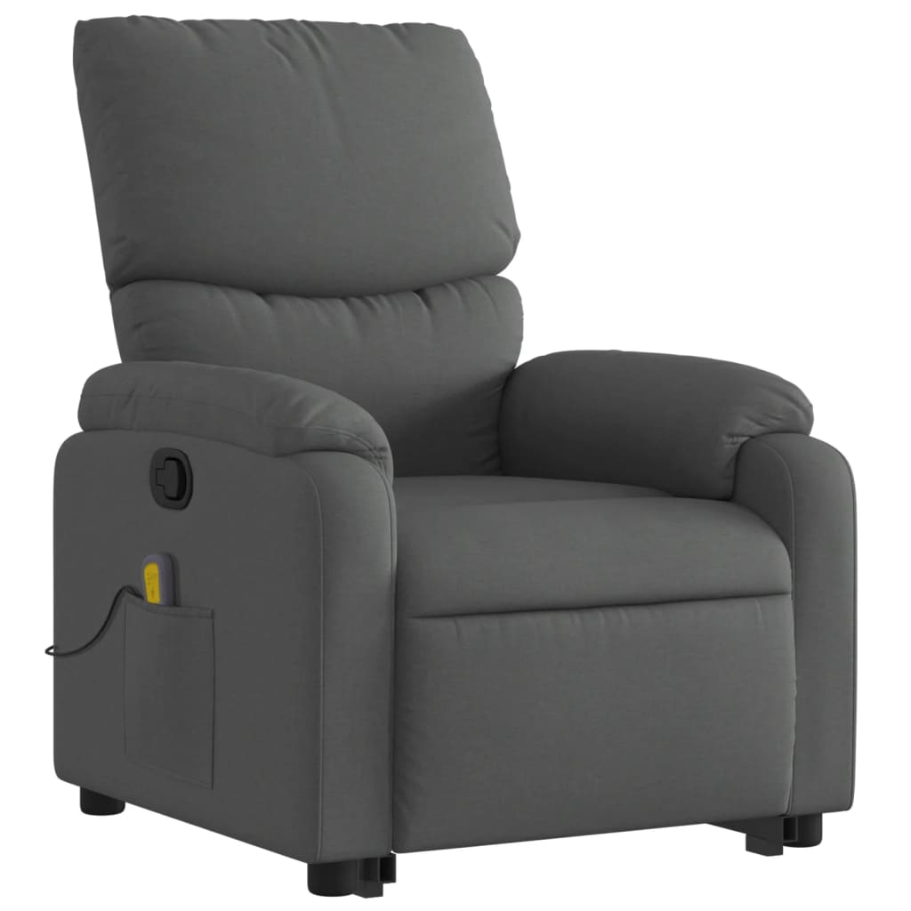 Fauteuil de massage inclinable Gris foncé Tissu - XIOS