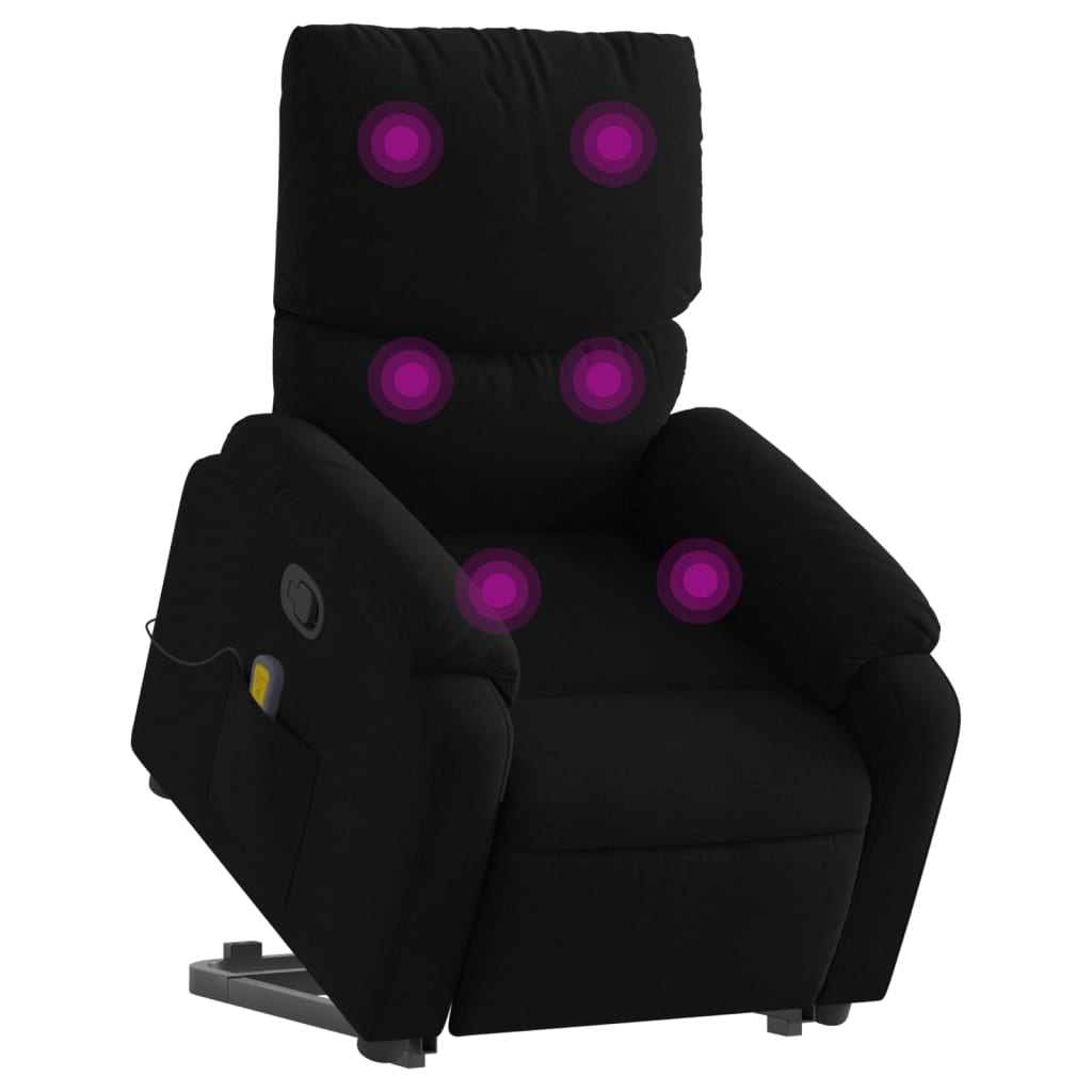 Fauteuil de massage inclinable Noir Tissu - XIOS