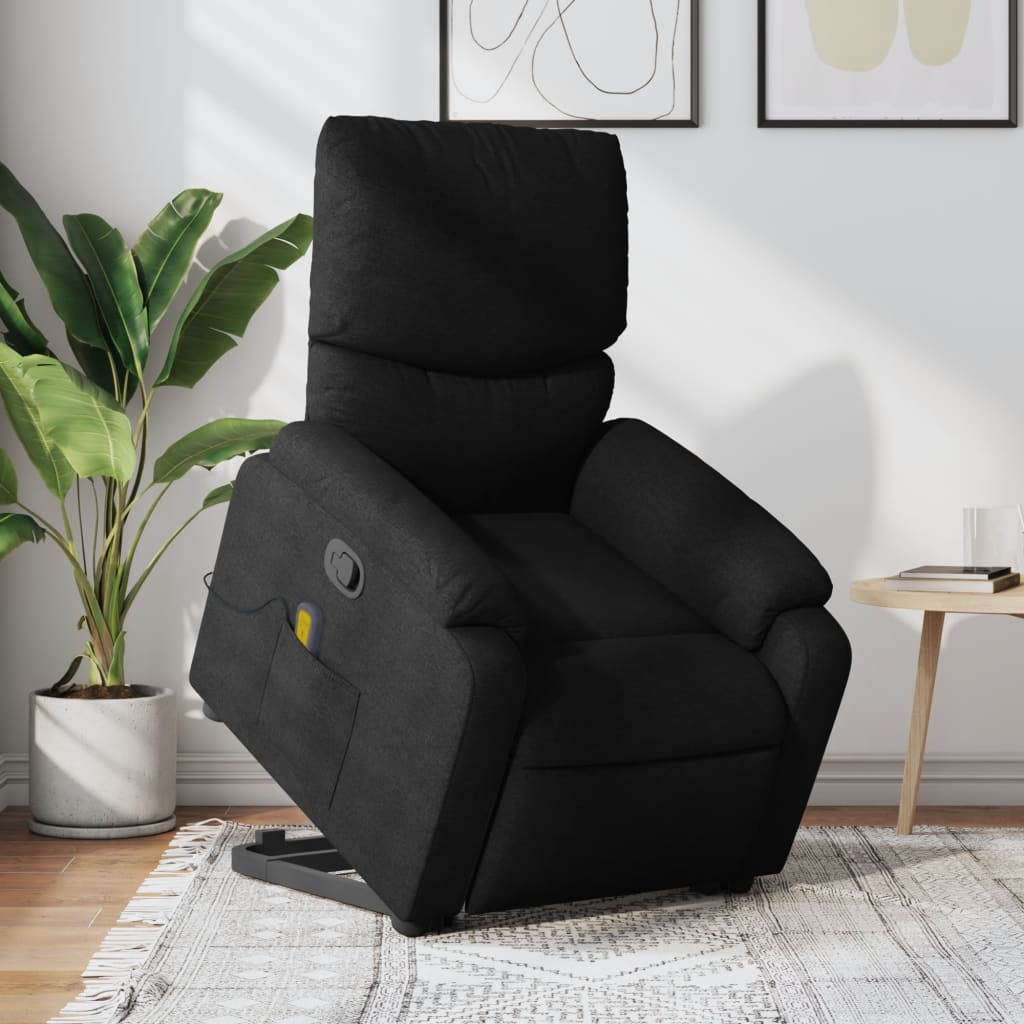 Fauteuil de massage inclinable Noir Tissu - XIOS