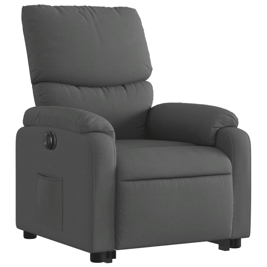 Fauteuil inclinable électrique gris foncé tissu - XIOS