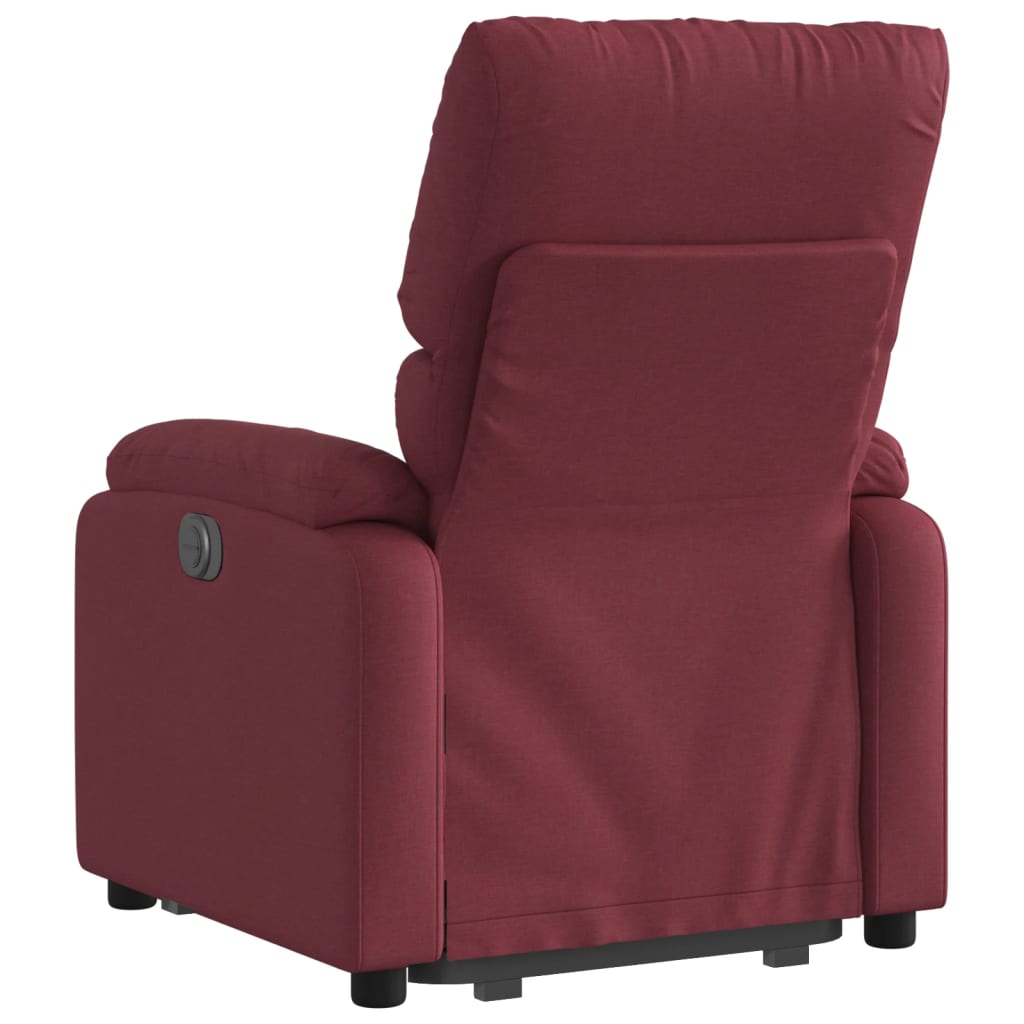 Fauteuil inclinable électrique rouge bordeaux tissu - XIOS