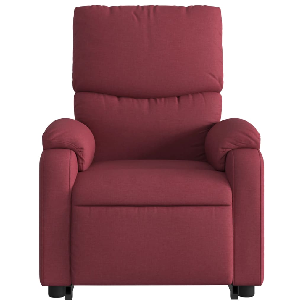 Fauteuil inclinable électrique rouge bordeaux tissu - XIOS