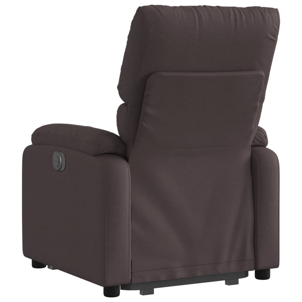 Fauteuil inclinable électrique marron foncé tissu - XIOS