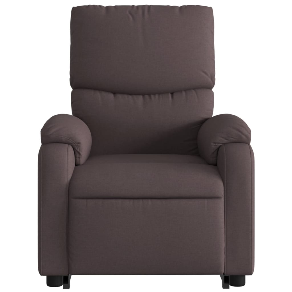 Fauteuil inclinable électrique marron foncé tissu - XIOS