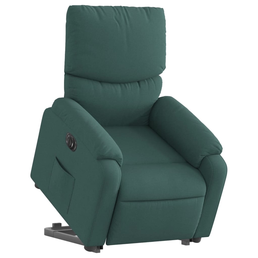 Fauteuil inclinable électrique vert foncé tissu - XIOS