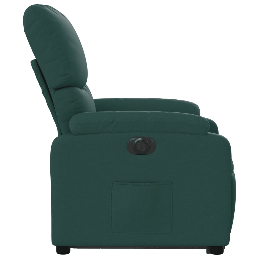 Fauteuil inclinable électrique vert foncé tissu - XIOS