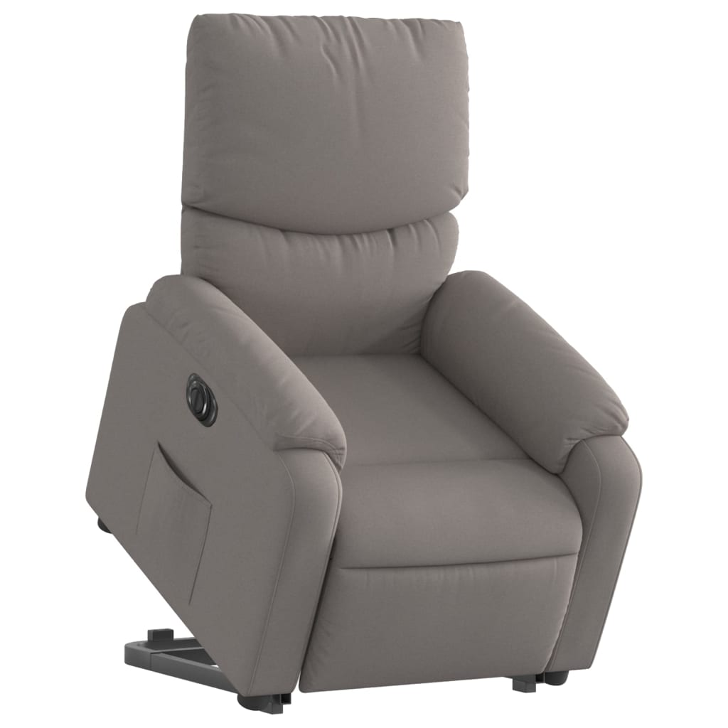 Fauteuil inclinable électrique taupe tissu