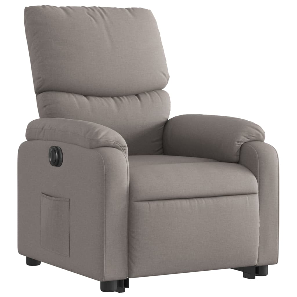 Fauteuil inclinable électrique taupe tissu - XIOS