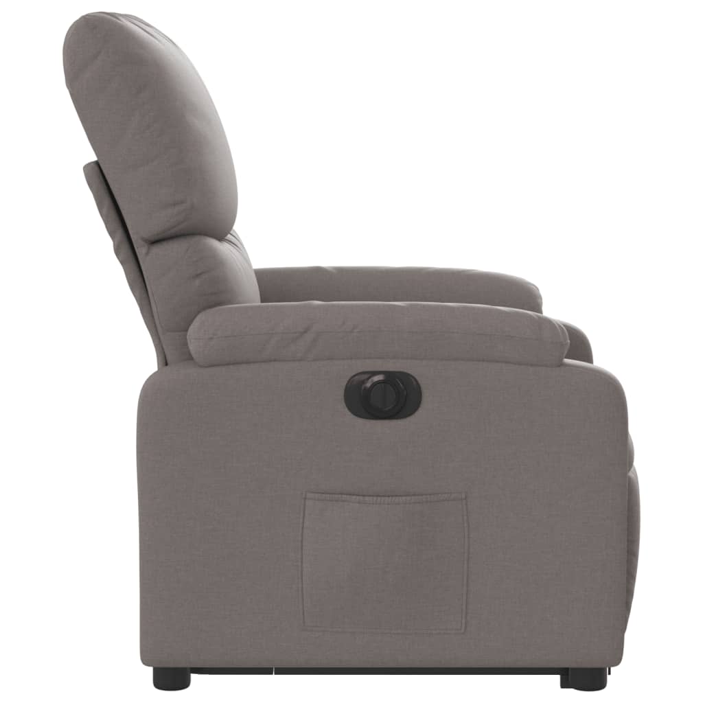 Fauteuil inclinable électrique taupe tissu