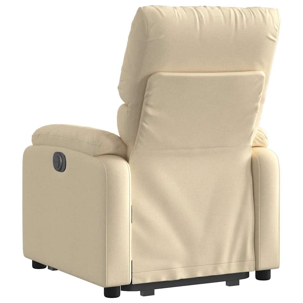 Fauteuil inclinable électrique crème tissu - XIOS