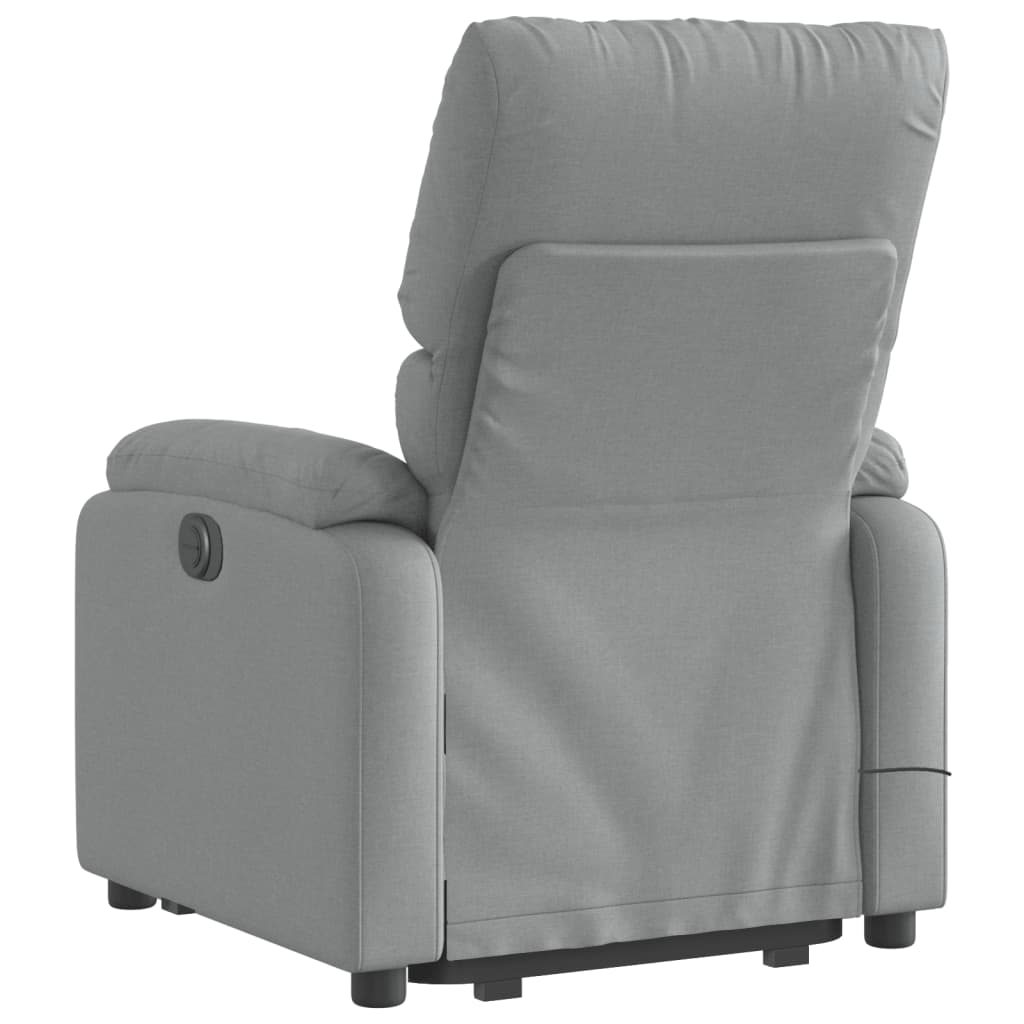 Fauteuil inclinable de massage électrique Gris clair Tissu - XIOS