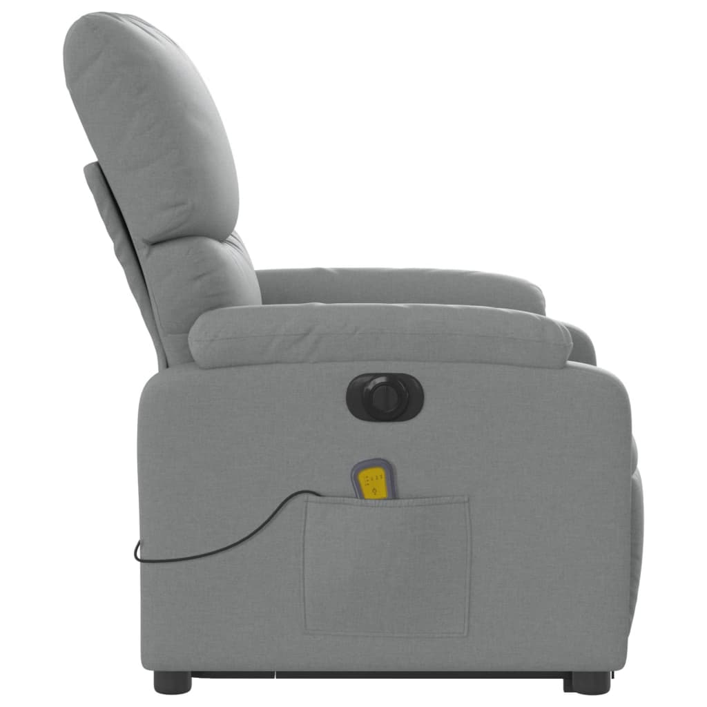 Fauteuil inclinable de massage électrique Gris clair Tissu - XIOS