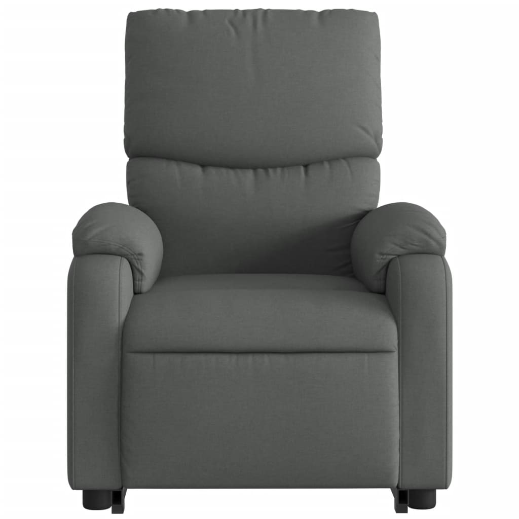 Fauteuil inclinable de massage électrique Gris foncé Tissu