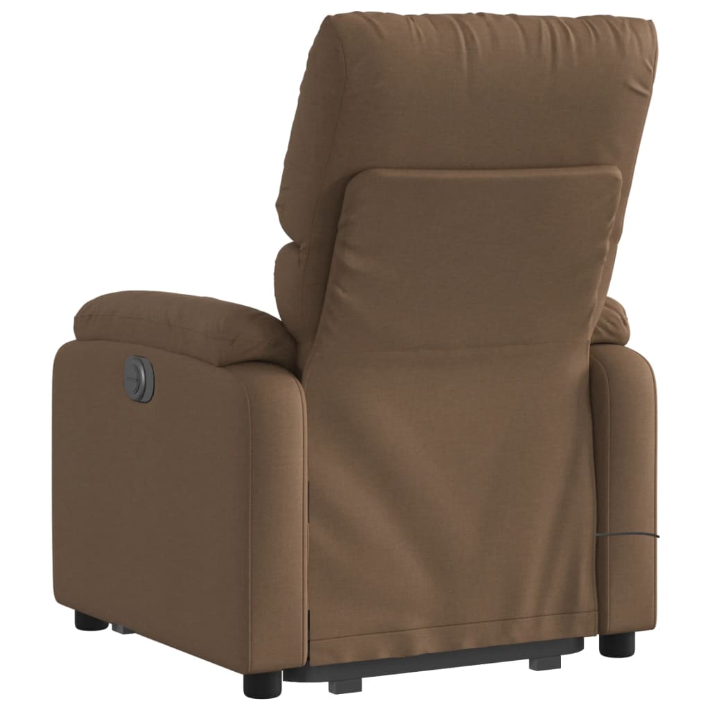 Fauteuil inclinable de massage électrique Marron Tissu - XIOS