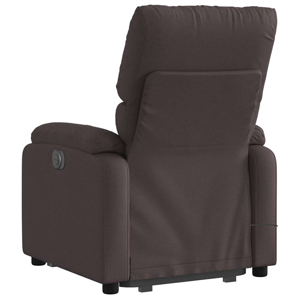 Fauteuil inclinable de massage électrique Marron foncé Tissu - XIOS